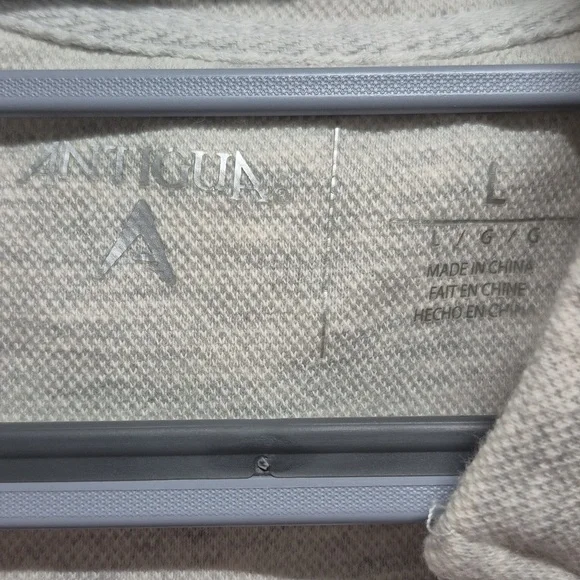 Philadelphia Eagles Light Gray Quarter-zip Shirt - Size Large - Picture 2 of 4